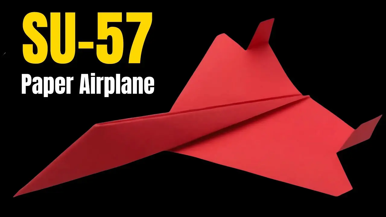 How to Make a SU-57 Paper Jet | Best Origami Paper Airplane